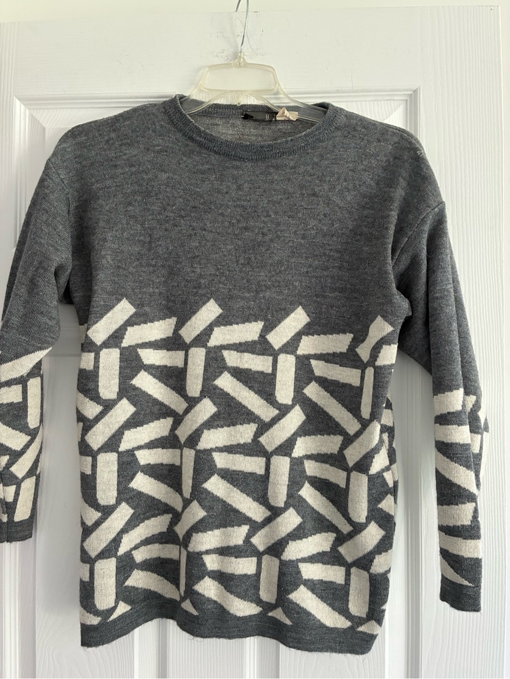 Vintage Manuella Made In Italy Gray Wool Blend Sweater M made in Italy